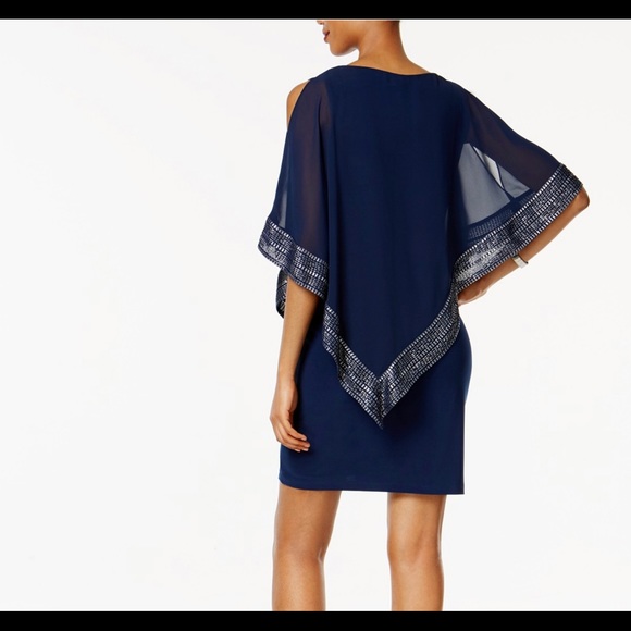 SLNY Navy Blue Dress Size 16.Cut a striking silhouette in SL Fashions' alluring - Picture 7 of 16